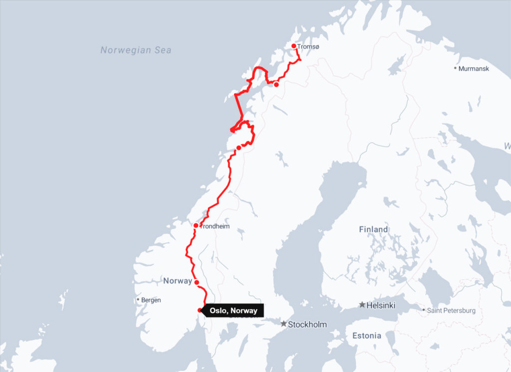 Road trip de Oslo à Tromsø en Norvège