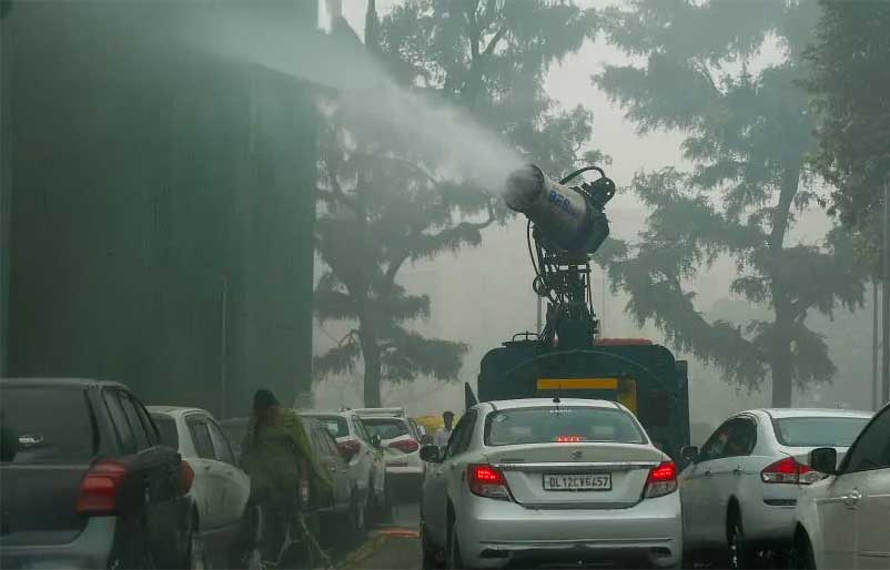 Un canon anti-smog utilisé en Inde